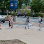 students on campus